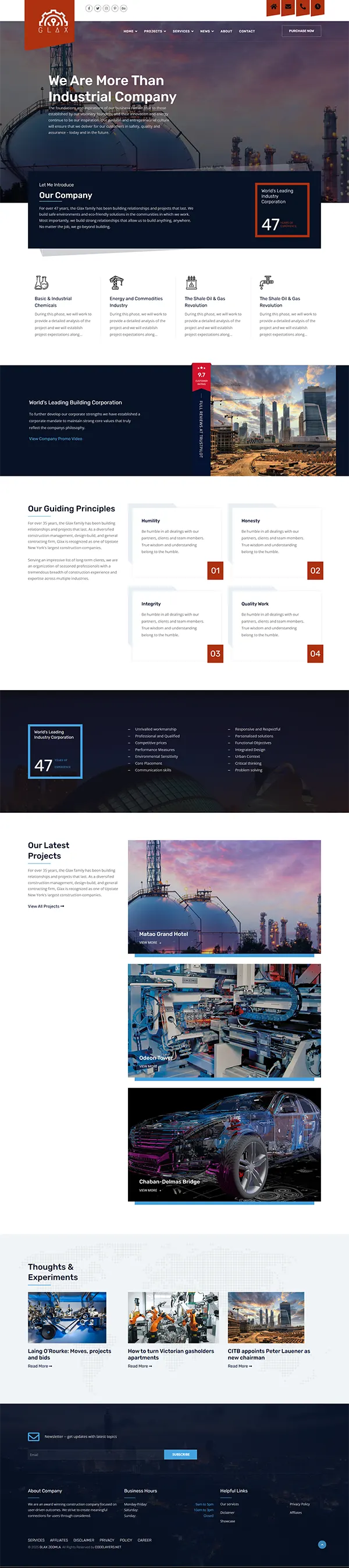 Glax | Joomla 6 Industry And Construction Template